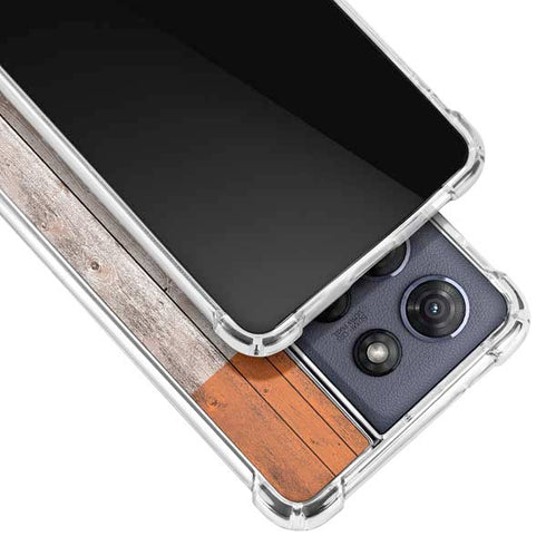 Ireland Flag Dark Wood Moto G Power 5G (2025) Clear Case